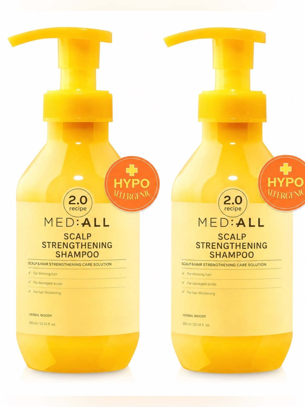 NEW! MED:ALL Scalp Strengthening Shampoo Bundle (2 Bottles) 300mL Each